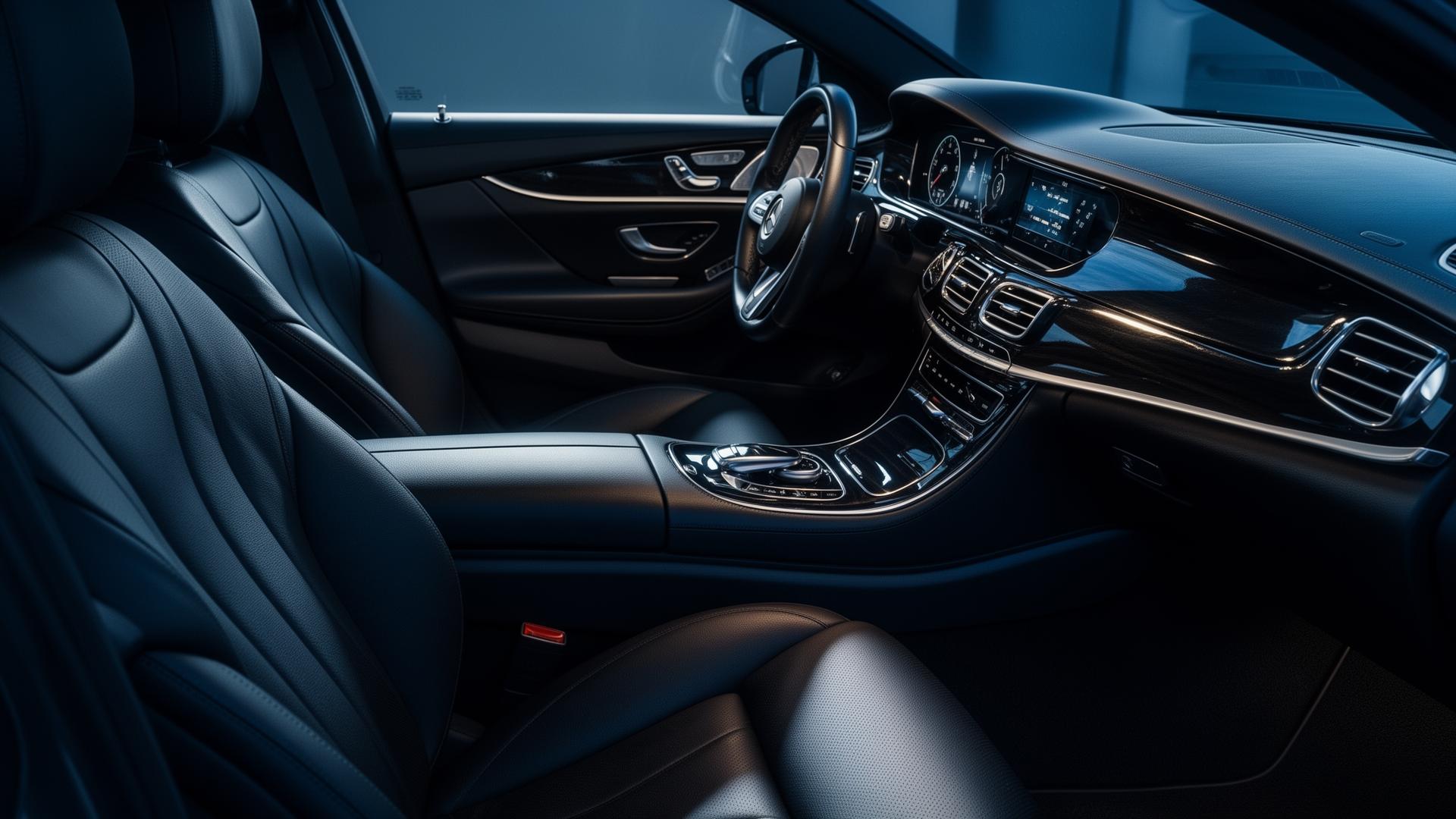 Professionell aufbereitetes Auto-Innenraum